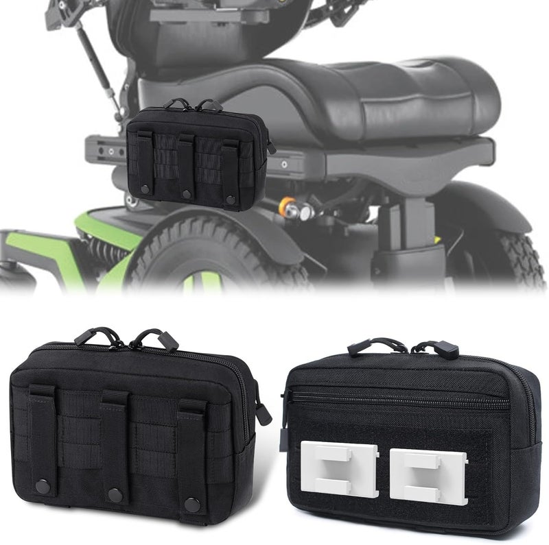WSBXBB Wheel Chair Side Bag for Permobil Power, Removable Storage Bag for Permobil Wheelchair accessories, compatible with Uni-Track Armrest such as M300, M3, M1, F3, F5, K300 Ps - Image 1